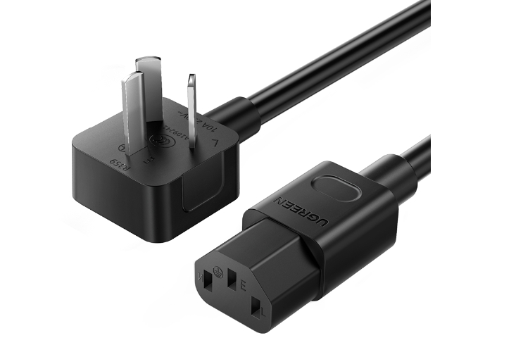 Can the monitor power cable and the host power cable be used interchangeably?